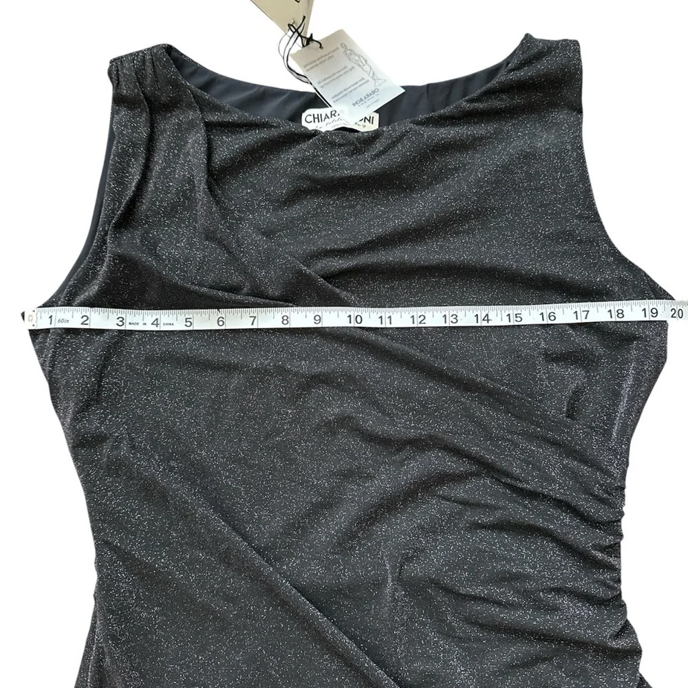 CHIARA BONI Rebon Sugar Elegant Black Dress Made in Italy size 16 NWT - Picture 8 of 12